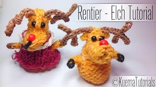 Rainbow Loom 3D Rudolf Rentier  Reindeer [upl. by Ahmed]