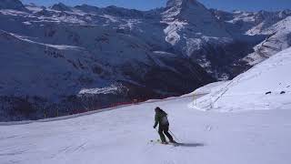 Skiing Zermatt Rothorn to Adler Hitta [upl. by Fennie]