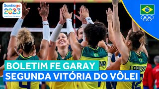 JOGOS PANAMERICANOS  BOLETIM FE GARAY  VÔLEI SEGUE INVICTO [upl. by Carmela]