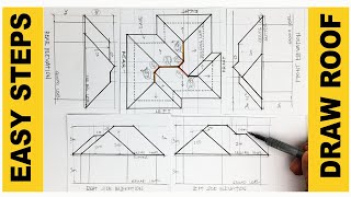 HOW TO DRAW A ROOF PLAN [upl. by Ecirahc557]