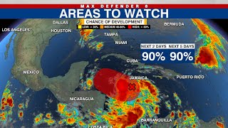 Potencial Ciclón Tropical 19 se dirige a Centroamérica emiten avisos y vigilancias [upl. by Einalam886]