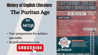 history of English literature quot The puritan agequot 90 mcqs [upl. by Pansie]