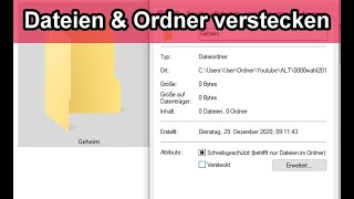 Windows versteckte Dateien sichtbar machen Ordner anzeigen lassen verstecken einblenden ausblenden [upl. by Bullough]