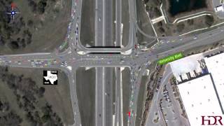 I35RM 1431 Diverging Diamond Interchange Visualization [upl. by Eenimod]