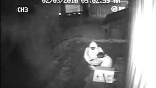 Security camera shots of Hitman Firearms burglary in Hooksett New Hampshire [upl. by Imerej]