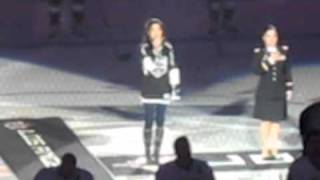 Arielle Jacobs sings the LA Kings National Anthem 3711 [upl. by Roscoe]