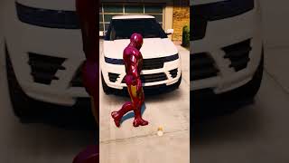 GTA V  SPIDERMANS SON RAN BEHIND A CAR IN FEAR OF VENOM 😯😯 shorts [upl. by Sunny754]