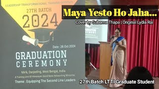 Maya Yesto Ho Cover Song Karaoke Music  Lydia Rai  Subarna Thapa Official  LTTI Graduate 26102024 [upl. by Urbannai788]