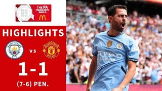 Manchester United vs Man City Highlights amp All Goals Super Cup Final 2024 [upl. by Valentino]