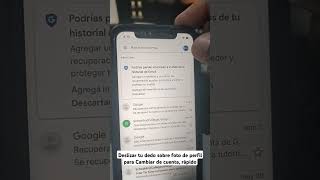 Cambiar entre varias cuentas de correo Deslizar tu dedo sobre foto de perfil shorts [upl. by Robbert436]