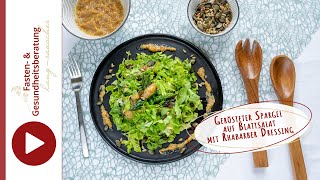 Gerösteter Spargel auf Blattsalat mit Rhabarber Dressing  Gesundes Rezept [upl. by Anni9]