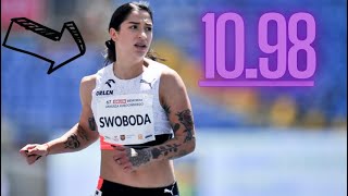 Ewa Swoboda Runs A 1098 100m At The 2022 World Championships [upl. by Hisbe]