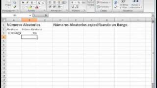 Generar Aleatorios en Excel 2007 [upl. by Mairam]