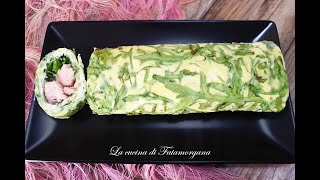 Rotolo di frittata al forno ripieno con rucola e sgombro senza friggere [upl. by Rochus212]