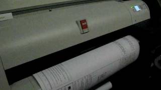 Oce CS2236 A0 Plotter Printing a file [upl. by Nue]