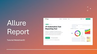 Tutorial WebdriverIO  Allure Report [upl. by Anais764]