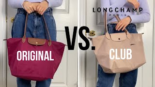 Longchamp Le Pliage Original vsClub ReviewWear amp Tear  Mod ShotsBest Tote for Work Travel School [upl. by Johan149]