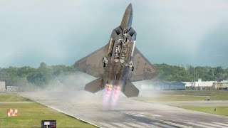 200 Million US F22 Raptor Takes Off Vertically With Full Afterburner [upl. by Adnilev521]