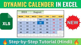 How to Create a Dynamic Calendar in Excel  No VBA exceltutorial excel [upl. by Ocsecnarf941]