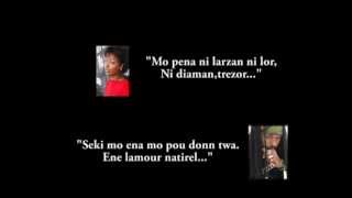 Bruno Raya ft Linzy Bacbotte Mo pena ni larzan ni lor with lyricsmpg [upl. by Dnomsed]