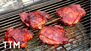 EASY BBQ Chicken Thighs on the Weber Kettle [upl. by Lemmie]