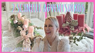 2 schnelle Adventsdeko Ideen 🩷🕯 Weihnachtsdeko 🌟 Last Minute Dekoideen zum Advent 🌿 [upl. by Jola]