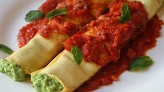 Canelones de Espinaca y Queso en Salsa de Jitomate al Orégano [upl. by Tabby]