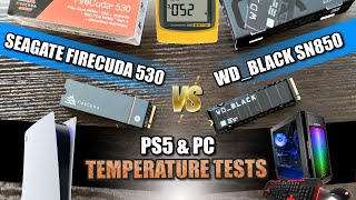 WD Black SN850 vs Seagate Firecuda 530  PS5 amp PC SSD HEATSINK TEST COMPARISON [upl. by Elbert]