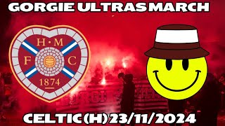 GORGIE ULTRAS MARCH TO TYNECASTLE  Celtic H  23112024 [upl. by Kaylil]