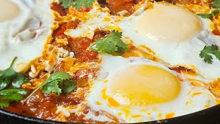 Shakshuka RecipeEggs Shakshuka 😋😋African n Arabic Breakfast ♥️ Cafe style breakfast at home [upl. by Mulry]