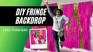 DIY Fringe Backdrop Wall for less than 40 [upl. by Aramaj]