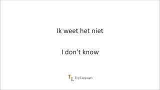 Learn Dutch English 10 important phrases  10 belangrijke zinnen Nederlands [upl. by Nishi]