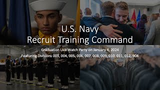 Navy Recruit Training Command Graduation on Thursday January 4 2024 [upl. by Kcirad974]