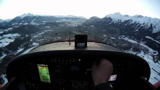 Visual Approach to Innsbruck LOWI R26 F8L with Aspen Avionics ESV [upl. by Ahcim566]