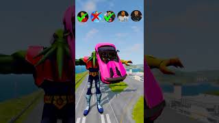 🚘CR7 vs Messi vs Mbappe vs Haaland vs Vilgax Characters ⚽️beamngdrive simulator shorts football [upl. by Clayborn]