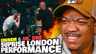 Eminem and Dr Dres SURPRISE PERFORMANCE in London Reaction [upl. by Neetsirhc]