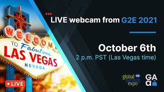 G2E 2021 🎲 LIVE CAM 🎲CONFERENCE FLOOR 🎲 Brought to you by Gaming Analytics [upl. by Aivonas]