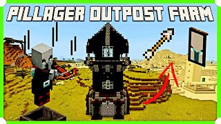 How To Build A Pillager Outpost Farm In Minecraft Bedrock MCPEXboxPS4SwitchWindows10 [upl. by Nnaeed]