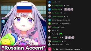 Chat Realized Biboo’s Accent Turned into a Russian Accent【Hololive】 [upl. by Gnat766]