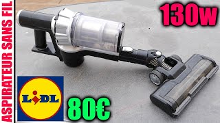 Aspirateur LIDL sans fil SILVERCREST 222v 130w 2500mah vacuum cleaner cordless akkustaubsauger [upl. by Stclair669]