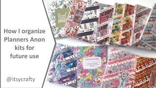 How I organize and store Planners Anonymous kits for future use [upl. by Hestia]