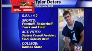 HyVee Scholar Athlete Tyler Deters Baileyville BampB [upl. by Haorbed161]