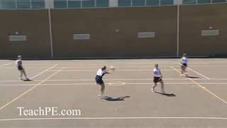 Netball Drill  Whole Court Play  Changing Bands  Lvl 3 [upl. by Sadye]