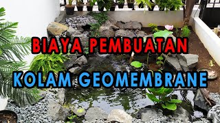 BIAYA PEMBUATAN KOLAM GEOMEMBRANE  KOLAM TERPAL [upl. by Trumaine]