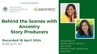 Behind the Scenes with Ancestry Story Producers [upl. by Enined23]