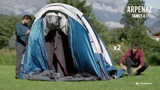 Camping tent  Arpenaz 41 FampB  4 Person  1 Bedroom [upl. by Neeli894]