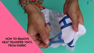 How to remove heat transfer vinyl from fabric [upl. by Ellak970]