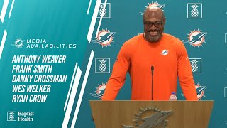 Weaver Smith Crossman Welker and Crow met with the media l Miami Dolphins [upl. by Ayhtnic696]