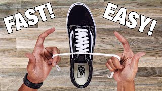 How To Tie Shoe Lace In 1 SECOND Easy Tutorial [upl. by Ahsim]