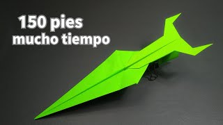 ¡¡Cómo hacer aviones de papel que vuelen mucho tiempo 150 pies [upl. by Nosnorb]